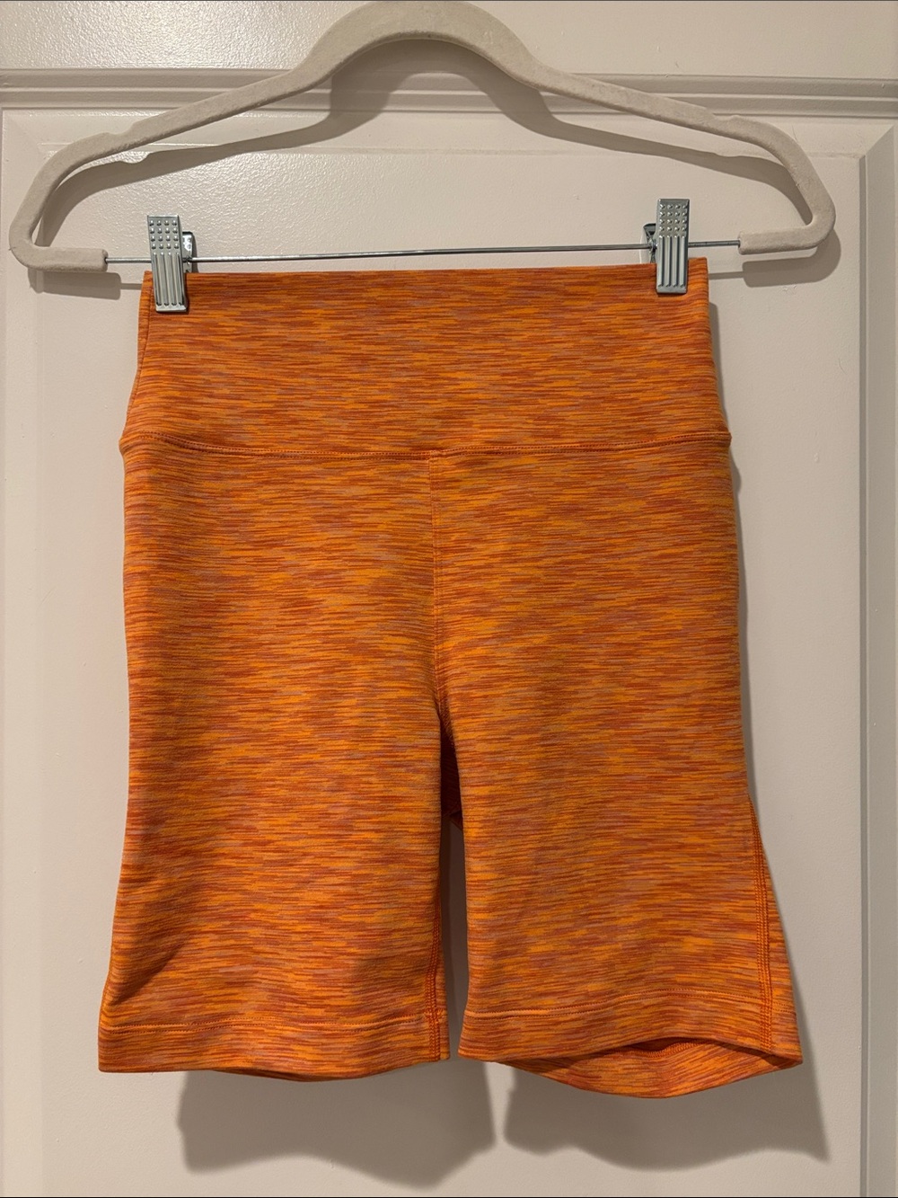Outdoor Voices Orange Space-Dyed Bike Shorts